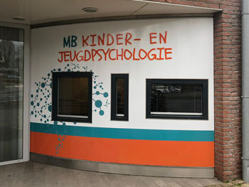 Gevel sticker en freestekst